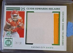2020 Panini Clyde Edwards-Helaire Encased Rookie Stamp