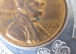 1960-D Penny Encased Midway Stamp & Coin
