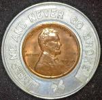 1960-D Encased Lincoln Cent Store Card