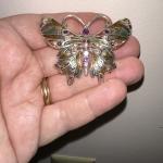 Monet Brooch with Purple Lavender Rhinestones