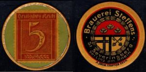 Rare Germany Encased 5 Pfennig Postage Stamp