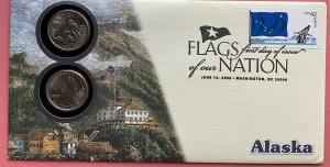 Fleetwood 4275 Alaska Quarters Encased Stamps