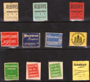 Denmark WWII Encased Stamp Coins - 11 Varieties