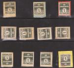 Denmark WWII Encased Stamp Coins - 11 Varieties