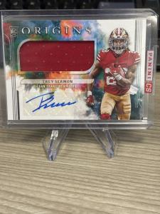 Trey Sermon 2021 Origins Football Encased Auto Patch