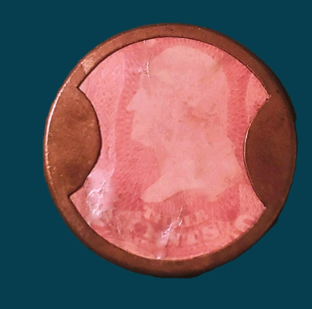 1862 3 Cents Encased Postage Stamp - Take Ayer's Pills