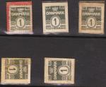 Denmark WWII Encased Stamp Coins with Advertising 5 Different