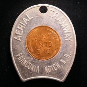 NICE Encased 1955-d Lincoln Cent- Aerial Tramway, Franconia Notch, New Hampshire