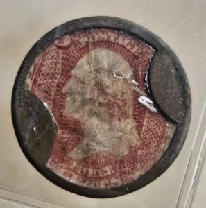 3 Cent Mica Encased Postage Stamp Civil War