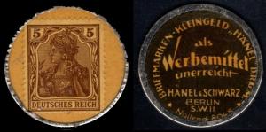 Germany 5 Pfennig Encased Postage Stamp