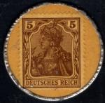 Germany 5 Pfennig Encased Postage Stamp