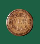 1862 3 Cents Encased Postage Stamp - Ayer's Pills