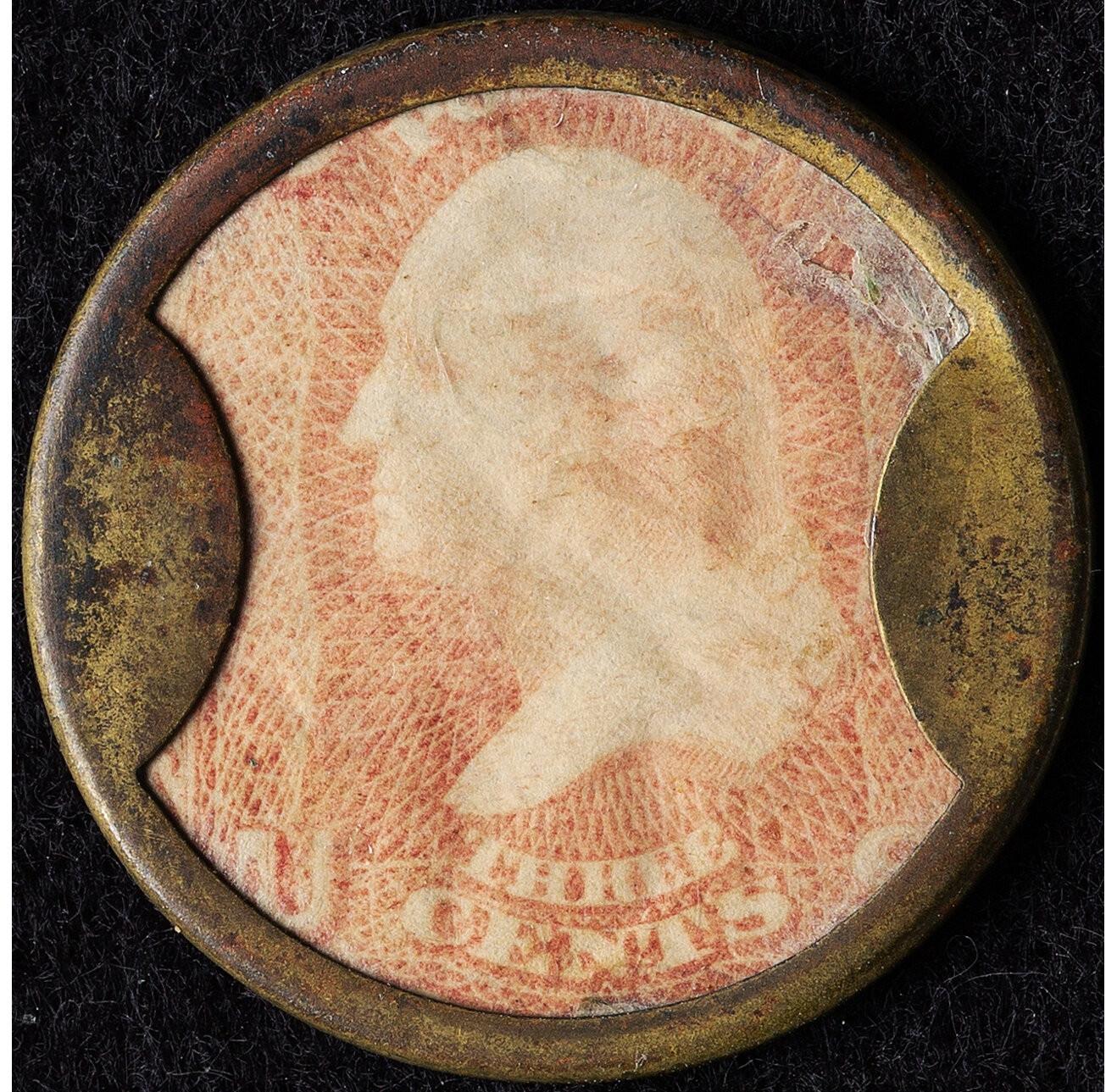 1862 Drake's Plantation Bitters 3¢ Encased Stamp