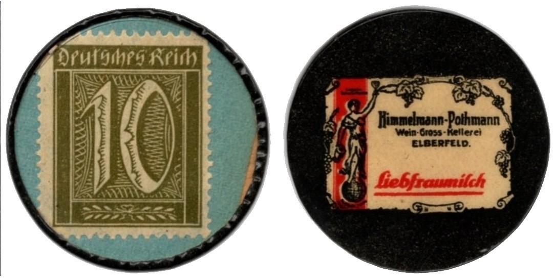 Germany 10 Pfennig Encased Postage Stamp