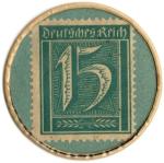 Rare Germany Encased 15 Pfennig Postage Stamp