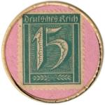 Rare Germany 15 Pfennig Encased Postage Stamp