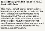 1862 J. Gault 3 Cents Encased Postage Stamp
