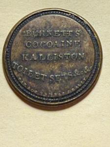 1862 Burnett's Cocoaine Kalliston Encased Stamp