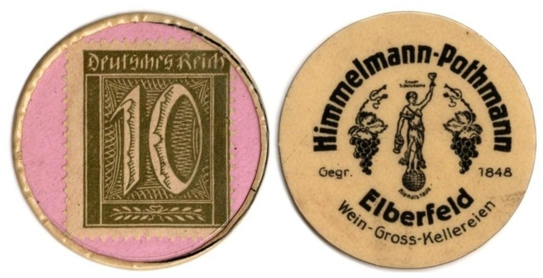 Germany Encased Postage Stamp 10 Pfennig Briefmarkengeld