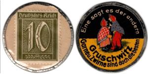 Germany 10 Pfennig Encased Postage Stamp