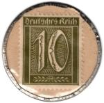 Germany 10 Pfennig Encased Postage Stamp