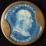 1¢ Drake's Plantation Bitters 1862 Encased Stamp