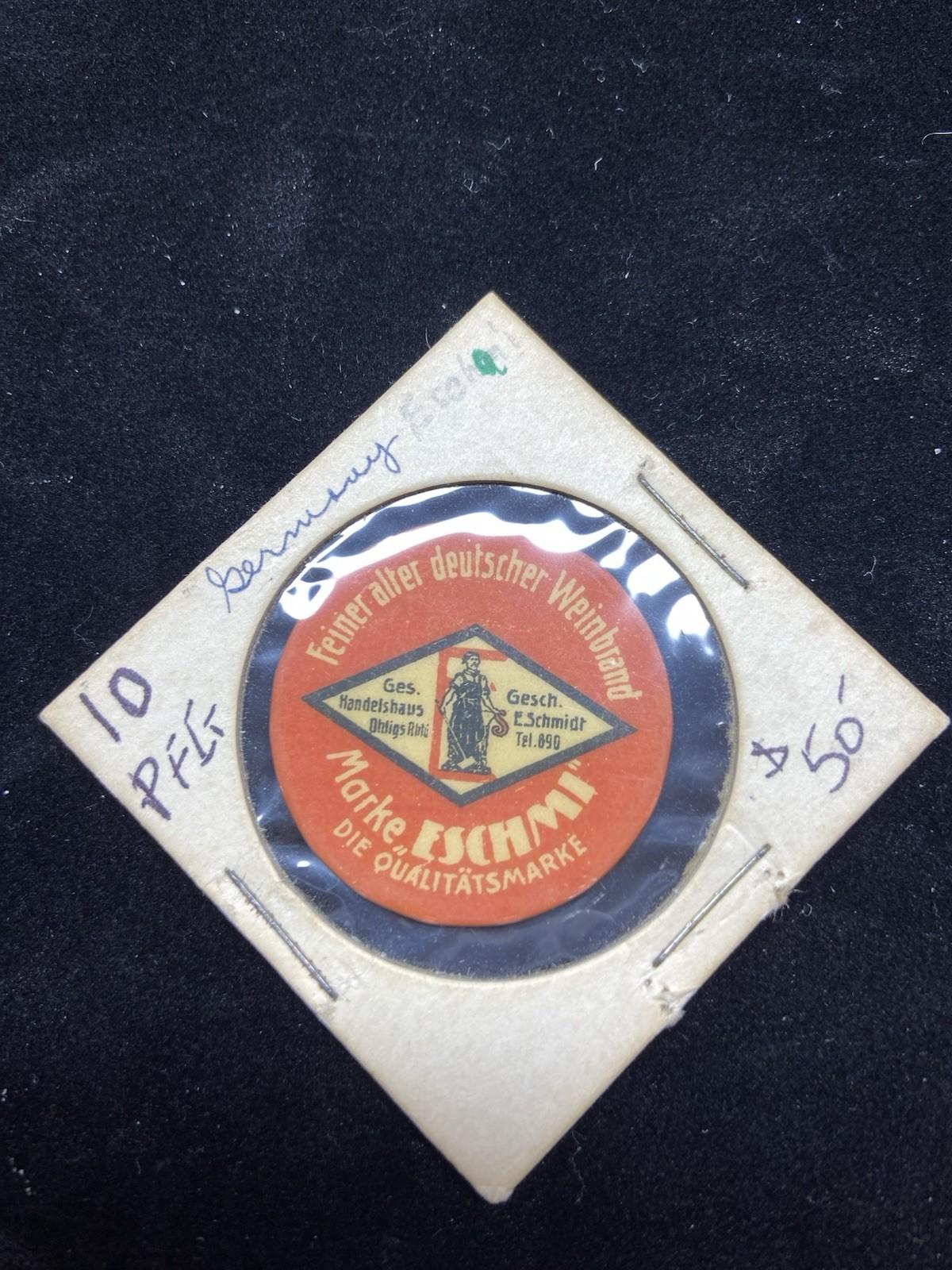 1920s German Encased 10 Pfennig Postage Stamp