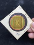 1920s German Encased 10 Pfennig Postage Stamp