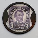 1875 3 Cent Lincoln Encased Postage Stamp