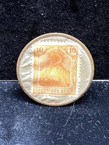 Rare Merz Schuh-Putz 10 Pfennig Encased Postage