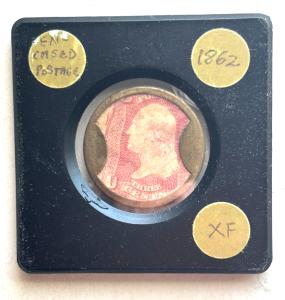 1862 Take Ayer's Pills 3¢ Encased Stamp
