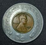 1930-D Encased Lincoln Wheat Cent Good Luck Stamp