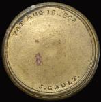 1862 John Gault Encased Washington 10¢ Postage Stamp