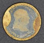 1863 Encased 1 Cent Postage Stamp - Rare Find
