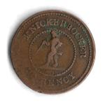 Civil War 1 Cent Knickerbocker Currency Token