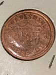 1863 US Copper Civil War Token, Tradesmen's Currency