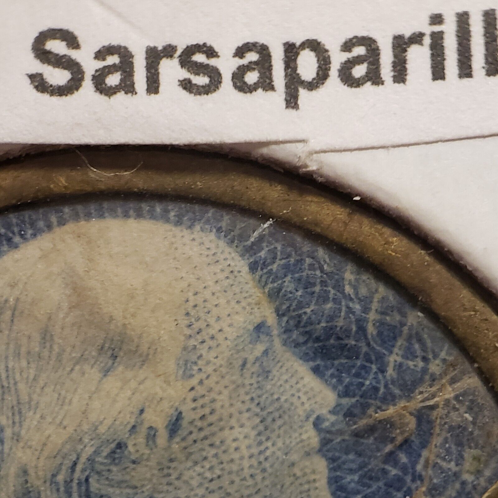 1862 Ayers Sarsaparilla Encased Postage Stamp+Token