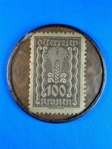 Austria 100 Kronen Encased Postage Stamp Token
