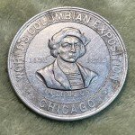 Columbian Exposition Aluminum Encased Columbus Stamp