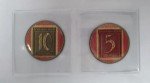 German Encased Postage Stamps: 5 & 10 Pfenning Set