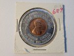 1960 Numismatic Convention Encased Civil War Cent
