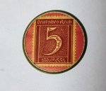 German Encased Postage Stamps: 5 & 10 Pfenning Set