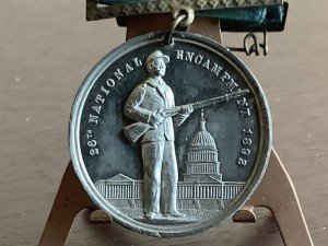 1892 Civil War National Encampment Stamp with Medal
