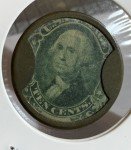 1862 Civil War 10c J. Gault Encased Stamp