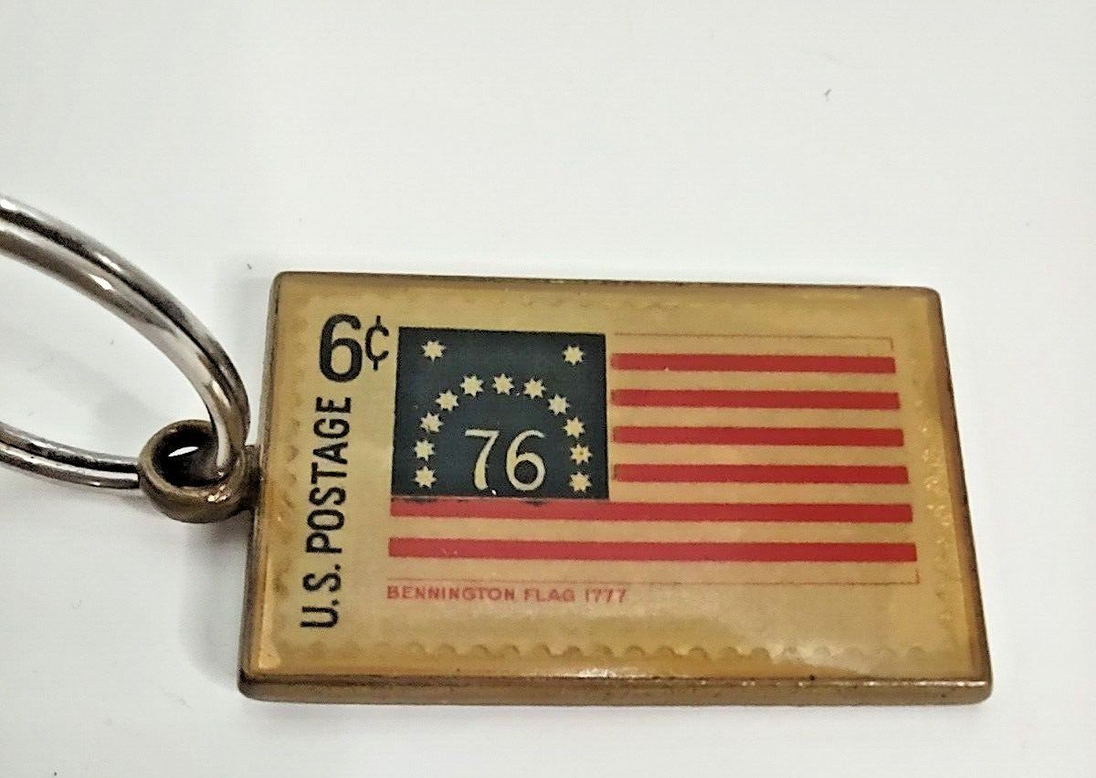 Antaya .6 CENT Brass Key Chain with U.S. Stamp
