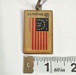 Antaya .6 CENT Brass Key Chain with U.S. Stamp