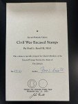 Civil War Encased Postage Stamps Book by Fred Reed