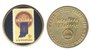 Indiana 1966 Western Electric 5c Postage Stamp