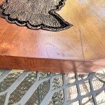 Large Copper Batik TJAP Stamp in Wood Frame