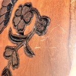 Large Copper Batik Stamp in Wood Frame
